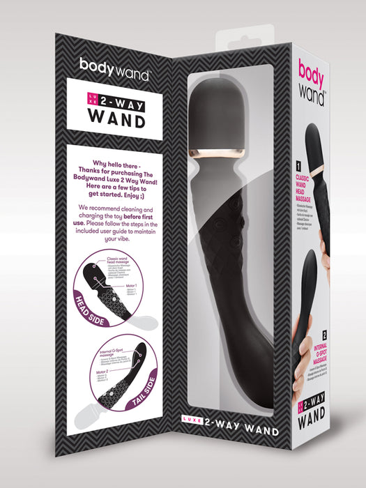 Bodywand Luxe 2-way Rechargeable Wand Massager Black