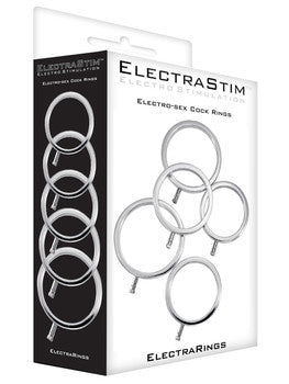 ElectraStim ElectraRings Solid Metal Cock Rings - 5 pack