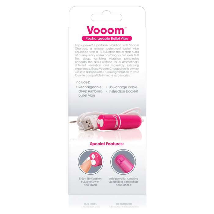 Screaming O Charged Vooom Rechargeable Bullet Vibe – Pink