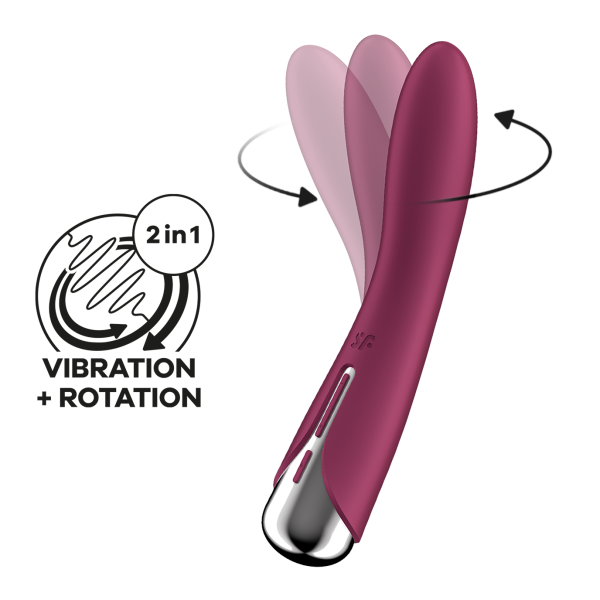 Satisfyer Spinning Vibe 1 Rechargeable Rotating Vibrator - Red