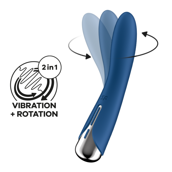 Satisfyer Spinning Vibe 1 Rechargeable Rotating Vibrator - Blue