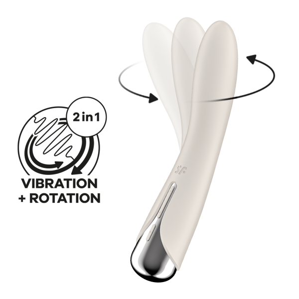 Satisfyer Spinning Vibe 1 Rechargeable Rotating Vibrator - Beige