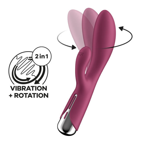 Satisfyer Spinning Rabbit 1 Rechargeable Rotating Rabbit Vibrator - Red