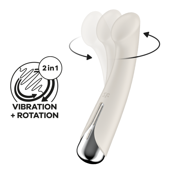 Satisfyer Spinning G-Spot 1 Rechargeable Rotating Vibrator - Beige