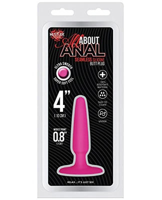 Hustler All About Anal Seamless Silicone Butt Plug 4inch - Pink - Cinder.co.nz Hustler All About Anal Seamless Silicone Butt Plug 4inch - Pink - Cinder.co.nz