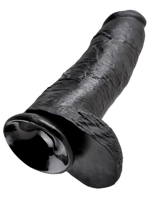 King Cock 12inch Cock with Balls - Black