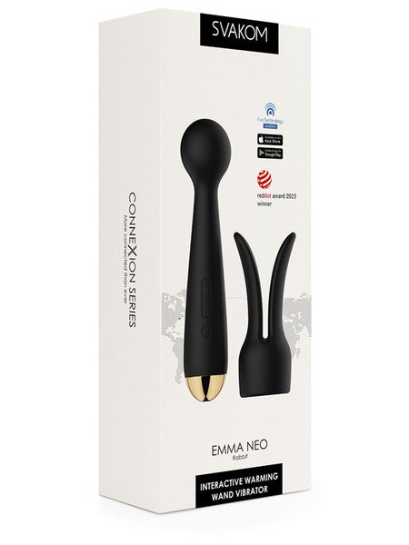 Svakom Emma Neo App Controlled Rechargeable Interactive Warming Wand Vibrator