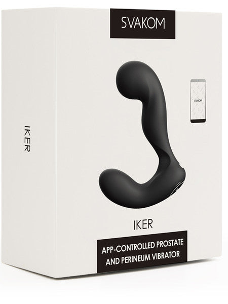 Svakom Iker App Controlled Rechargeable Prostate Perineum Stimulator Black