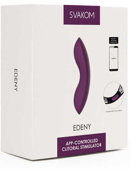 Svakom Edeny App Controlled Rechargeable Wearable Panty Vibrator Violet