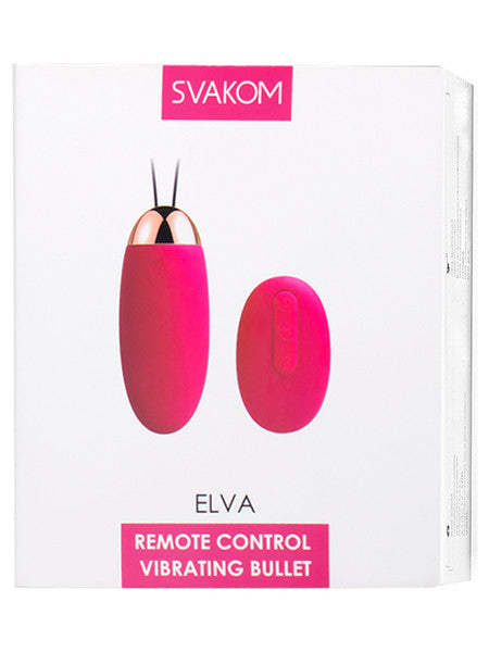 Svakom Elva Rechargeable Bullet Vibrator with Remote Control Plum Red