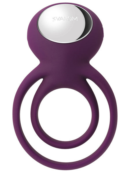 Svakom Tammy Rechargeable Dual Penis Ring with Stimulator Violet