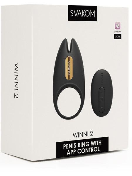 Svakom Winni 2 App Controlled Rechargeable Penis Ring with Remote Control