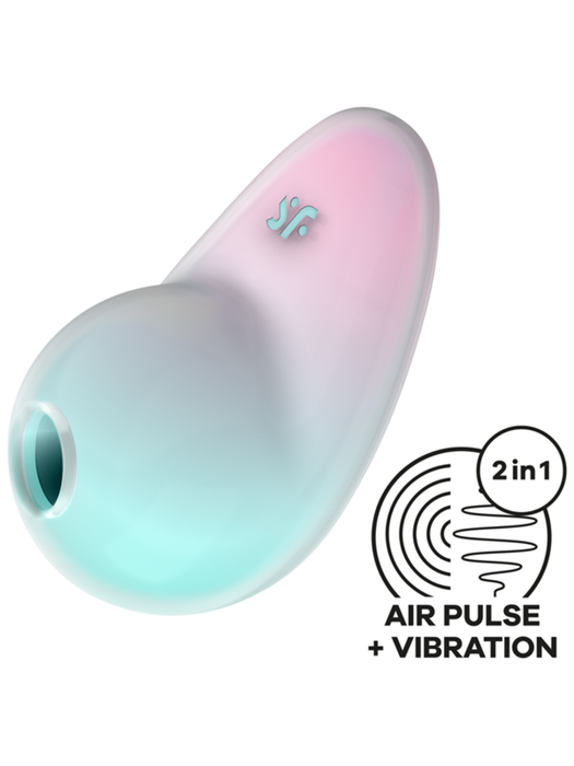 Satisfyer Pixie Dust Rechargeable Vibrating Air Pulse Stimulator - Mint Pink