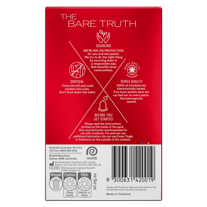 Durex Thin Feel Regular Condoms - 30 Pack