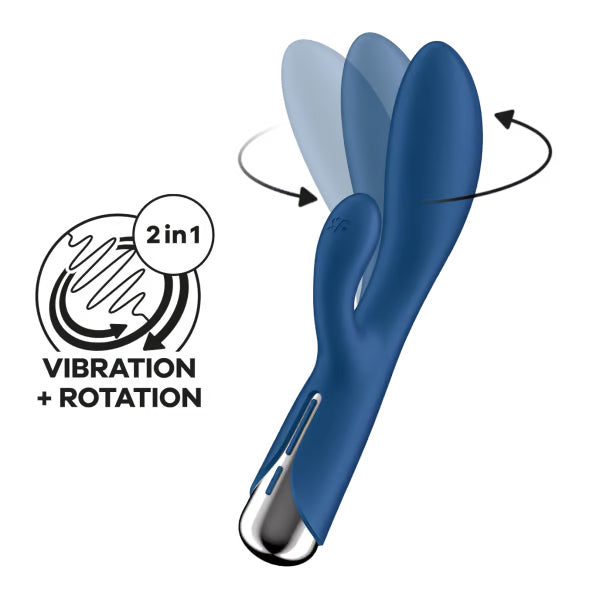 Satisfyer Spinning Rabbit 1 Rechargeable Rotating Rabbit Vibrator - Blue