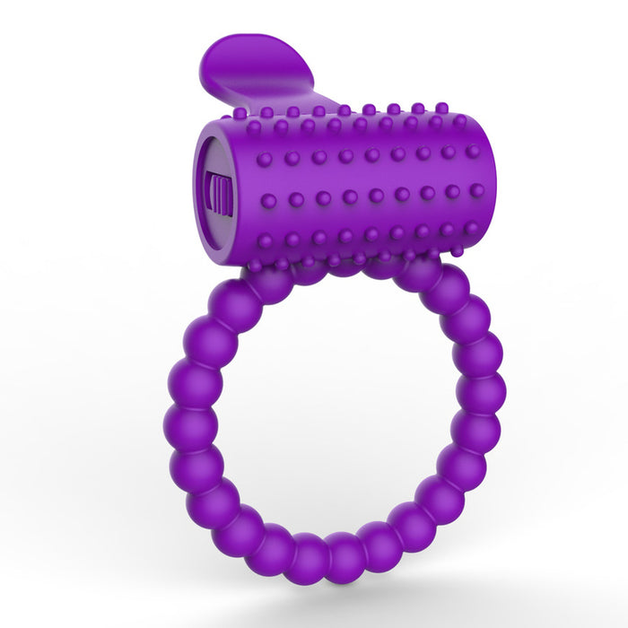 Everyday Sexy Studded Tongue Cock Ring - Purple