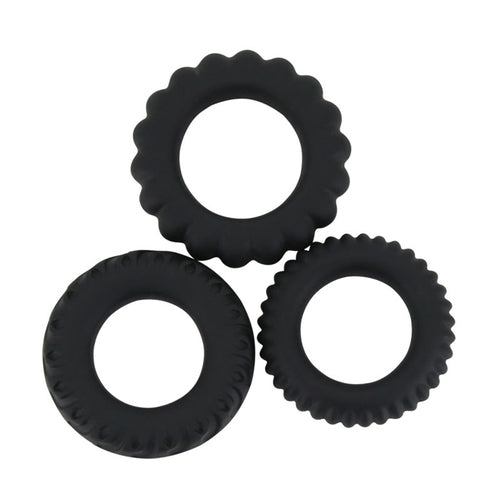 Everyday Sexy Strong Silicone 3 Piece Cock Ring Set