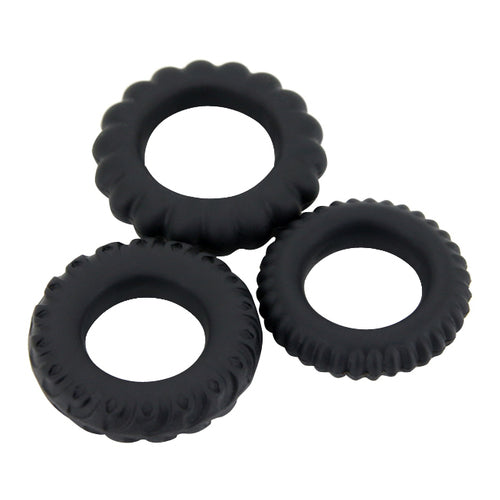 Everyday Sexy Strong Silicone 3 Piece Cock Ring Set