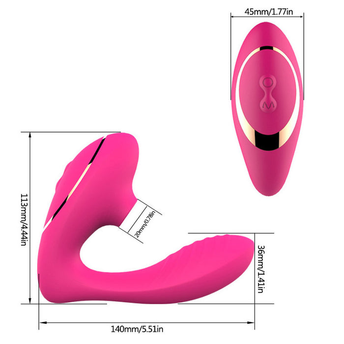 Everyday Sexy Suction Strap On Vibrator - Pink
