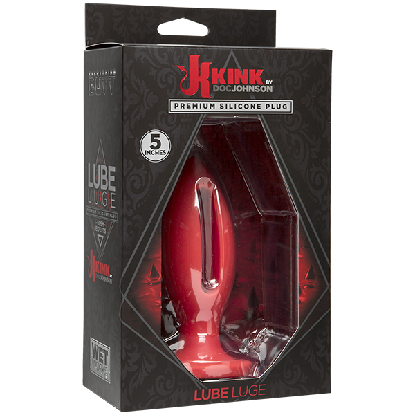 Kink Wet Works 5inch Silicone Lube Luge Plug - Red