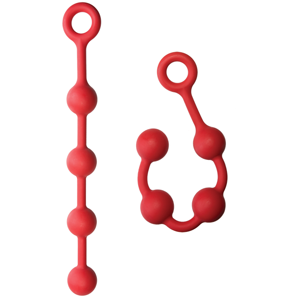 Kink Smooth 13Inch Silicone Anal Balls - Red