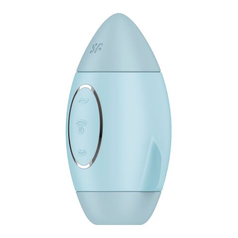 Satisfyer Mission Control Rechargeable Vibrating Air Pulse Stimulator - Blue