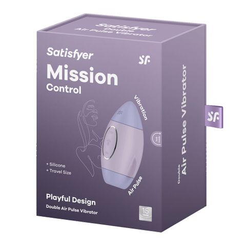 Satisfyer Mission Control Rechargeable Vibrating Air Pulse Stimulator - Violet