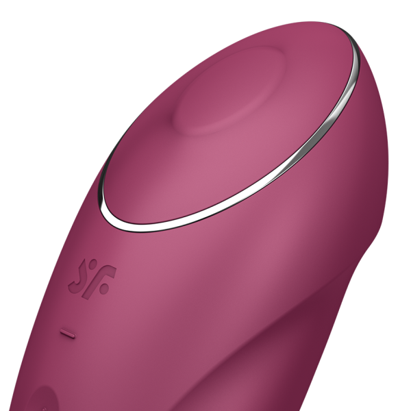 Satisfyer Tap and Climax 1 Rechargeable Lay-On Vibrator - Red