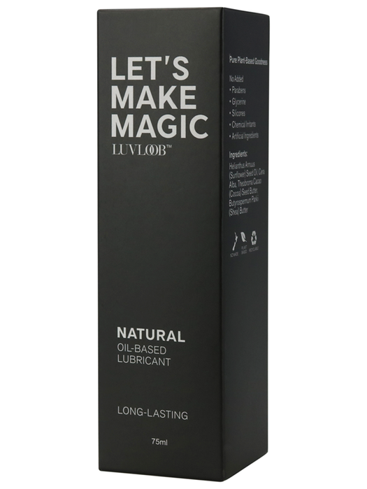LUVLOOB Natural Oil-Based Lubricant (Original Flavour) 75ml - Let's Make Magic