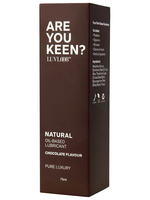 LUVLOOB Natural Oil-Based Lubricant (Chocolate Flavour) 75ml - Are You Keen?