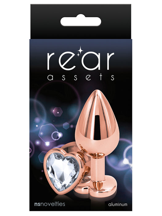 Rear Assets Rose Gold Heart Medium Clear