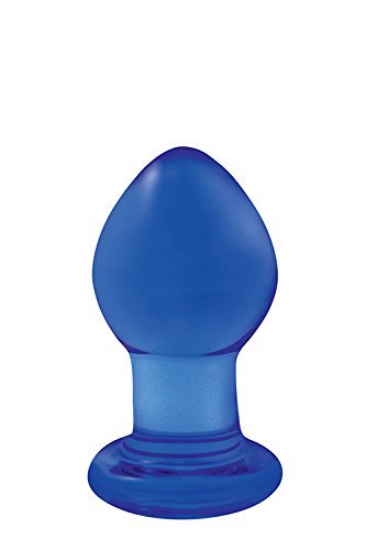 Crystal Glass Butt Plug Small - Blue