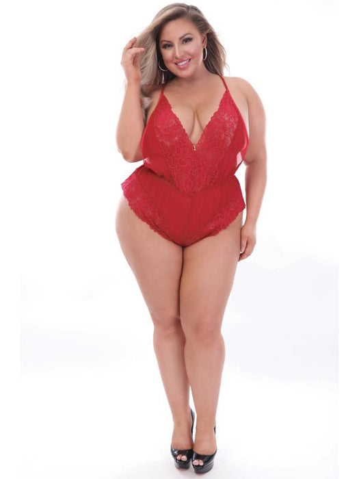 Rompers Jumpsuits STM-11189X-Red-1X/2X