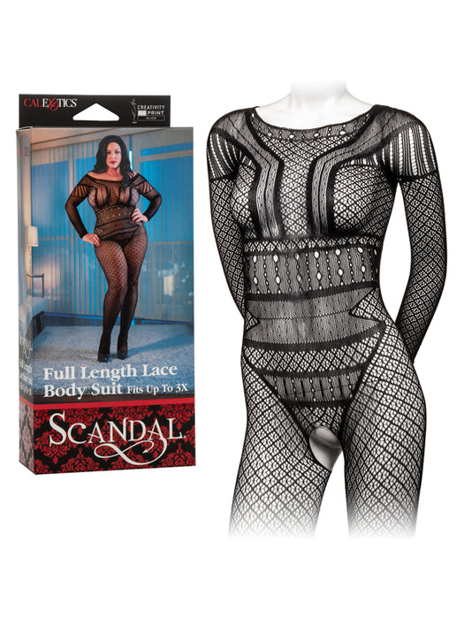 Scandal Plus Size Full Length Lace Body Suit