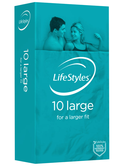 LifeStyles LARGE Condoms - 10 Pack
