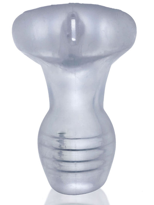 Oxballs Glowhole-1 Hollow Buttplug With Led Insert Small Clear Ice