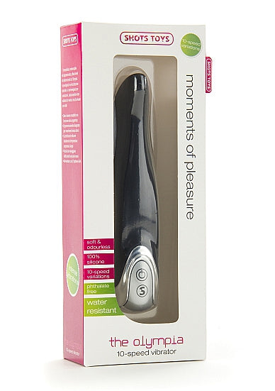 Shots Toys The Olympia Silicone Vibrator 7 Inch - Black