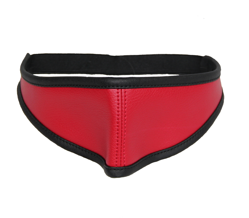 Love In Leather Blackout Blindfold - Red