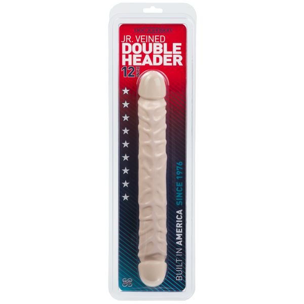 Jr. Veined Double Header 12inches - White