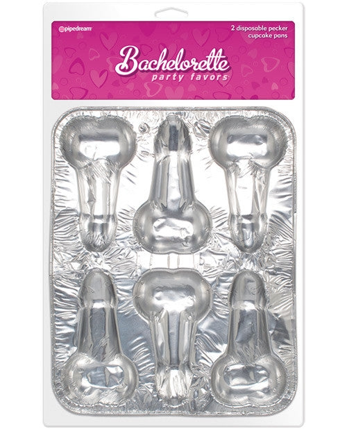 Bachelorette Party 2 Disposable Pecker Cupcake Pans