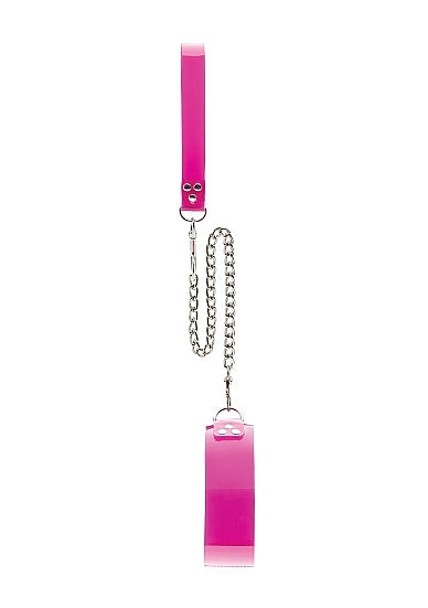 Bad Romance Translucent Slave Collar Velcro - Pink