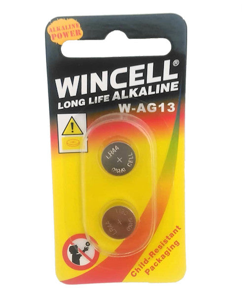 Wincell AG13 Alkaline Batteries - 2 Pack