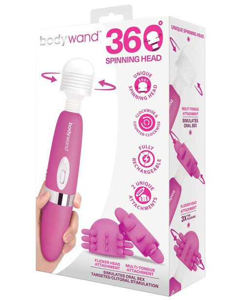 Bodywand Rechargeable 360 Degree Spinning Head Massager Pink