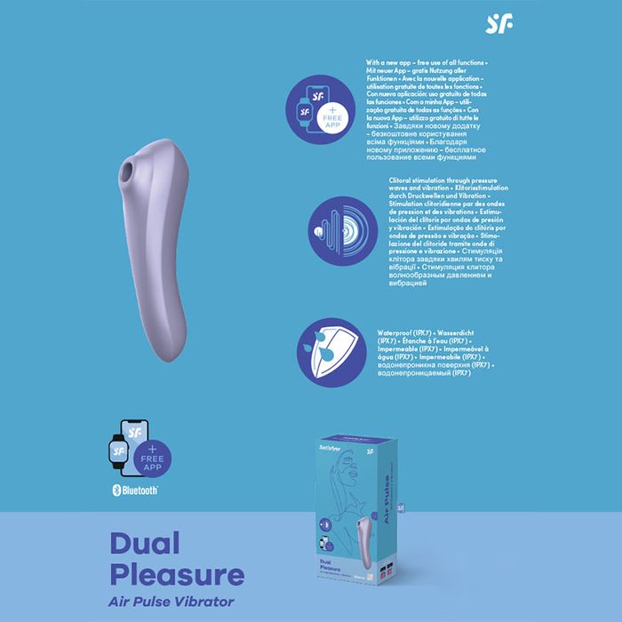 Satisfyer Dual Pleasure App Control - Mauve