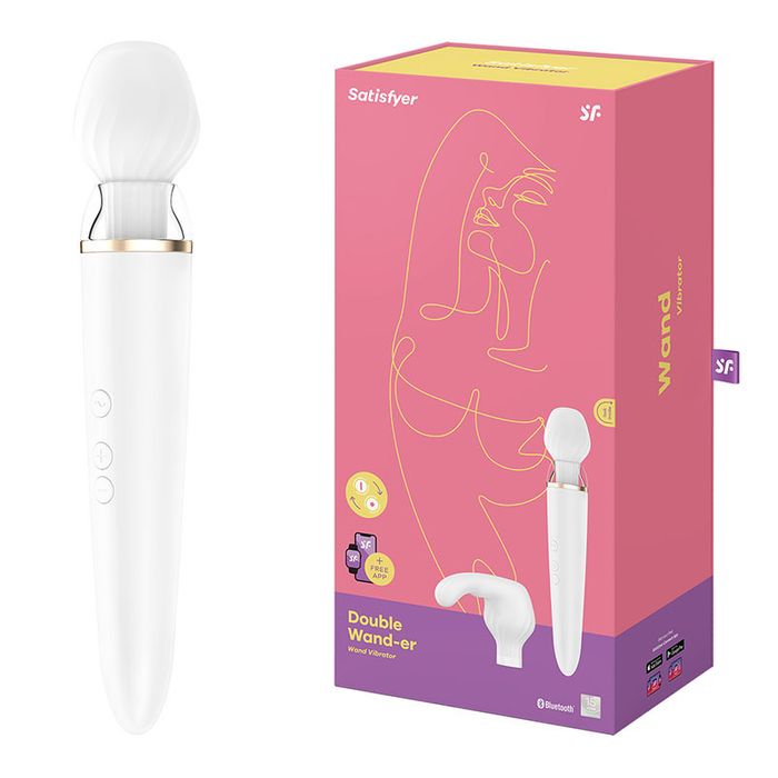Satisfyer Double Wand-er App Control - White