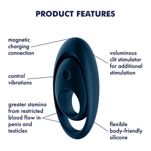 Satisfyer Glorious Duo Ring - Dark Blue