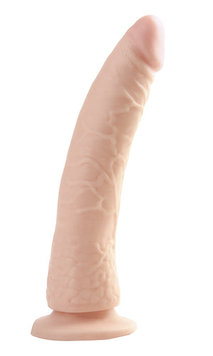 Basix Slim 7inch Dong with Suction Cup - Flesh