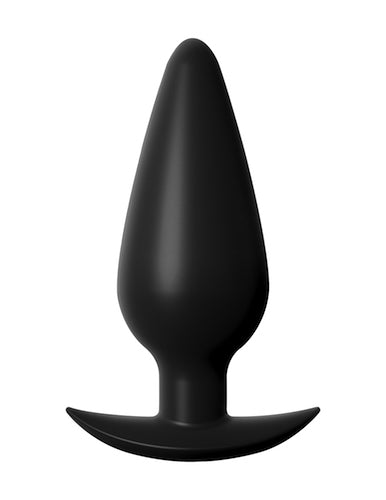 Anal Fantasy Elite Small Weighted Silicone Plug - Black